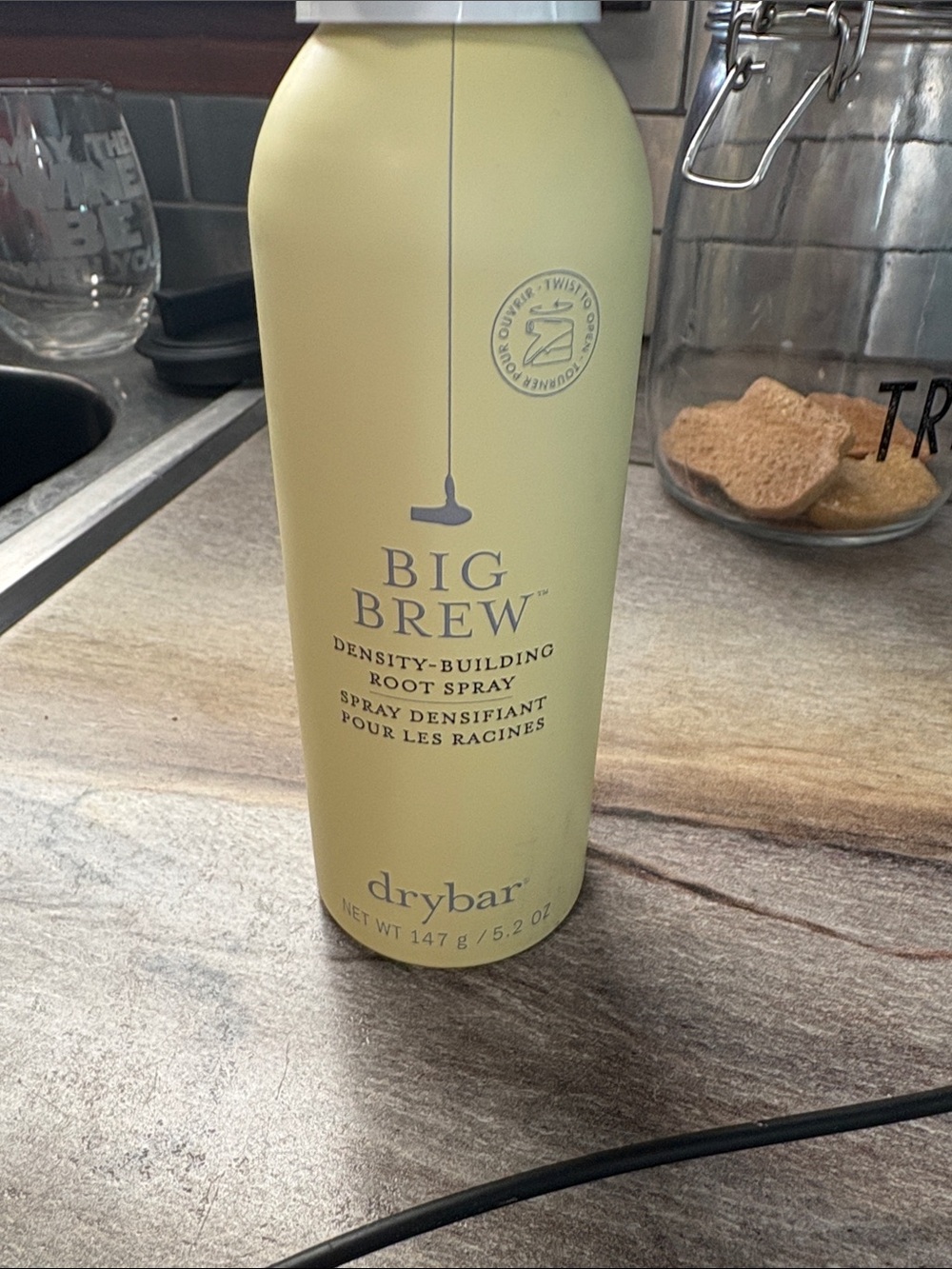Drybar Big Brew Density-Building Root Spray in Pale Yellow